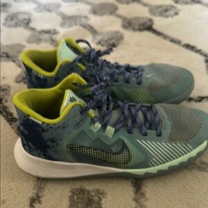 Kids Athletic Shoes - Blue and Green